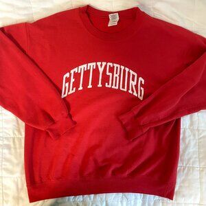 Gettysburg Souvenir Red Gildan Crewneck Sweatshirt - L